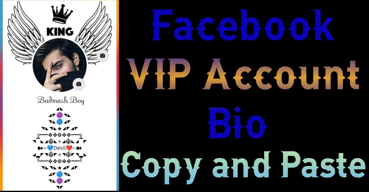 Facebook VIP Account Bio Copy and Paste