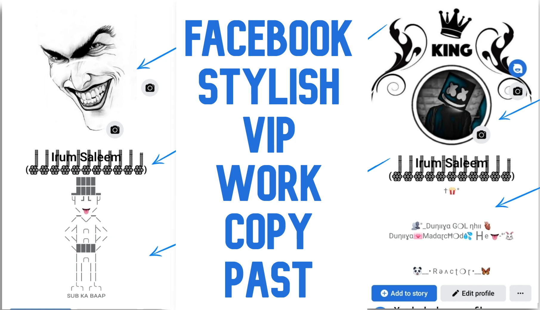 Facebook Stylish Vip Work Copy Past